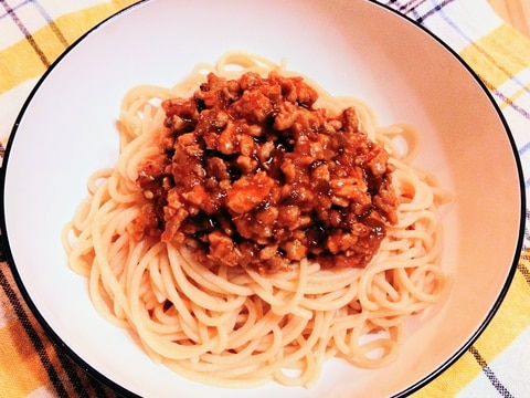 ケチャップだけで作る大人なミートソース♪